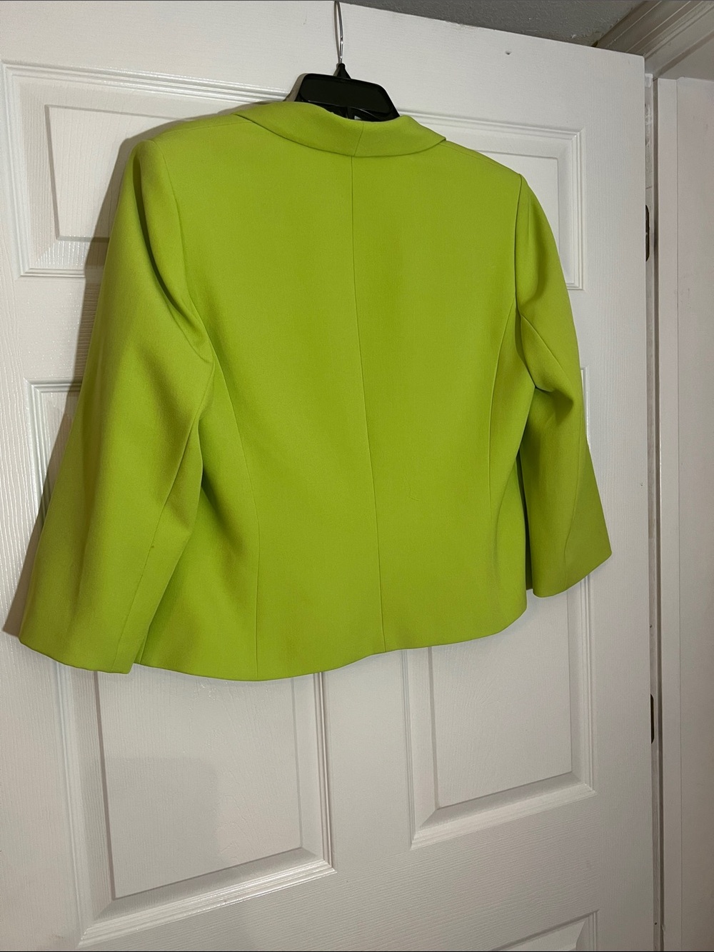 Kasper Bright Lime Green Open-Front Blazer - Picture 2 of 2